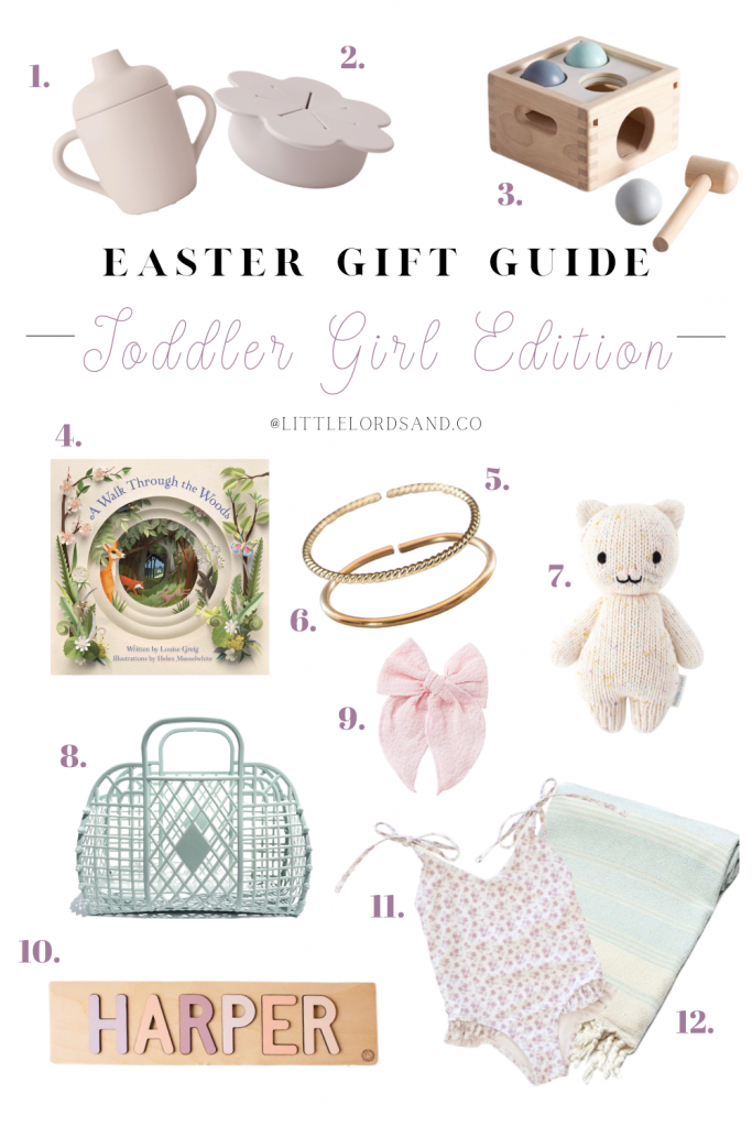 Littlelordandco's Easter Gift Guide for Toddler Girls. Adorable and intentional gifts for girl's Easter basket at an affordable price.